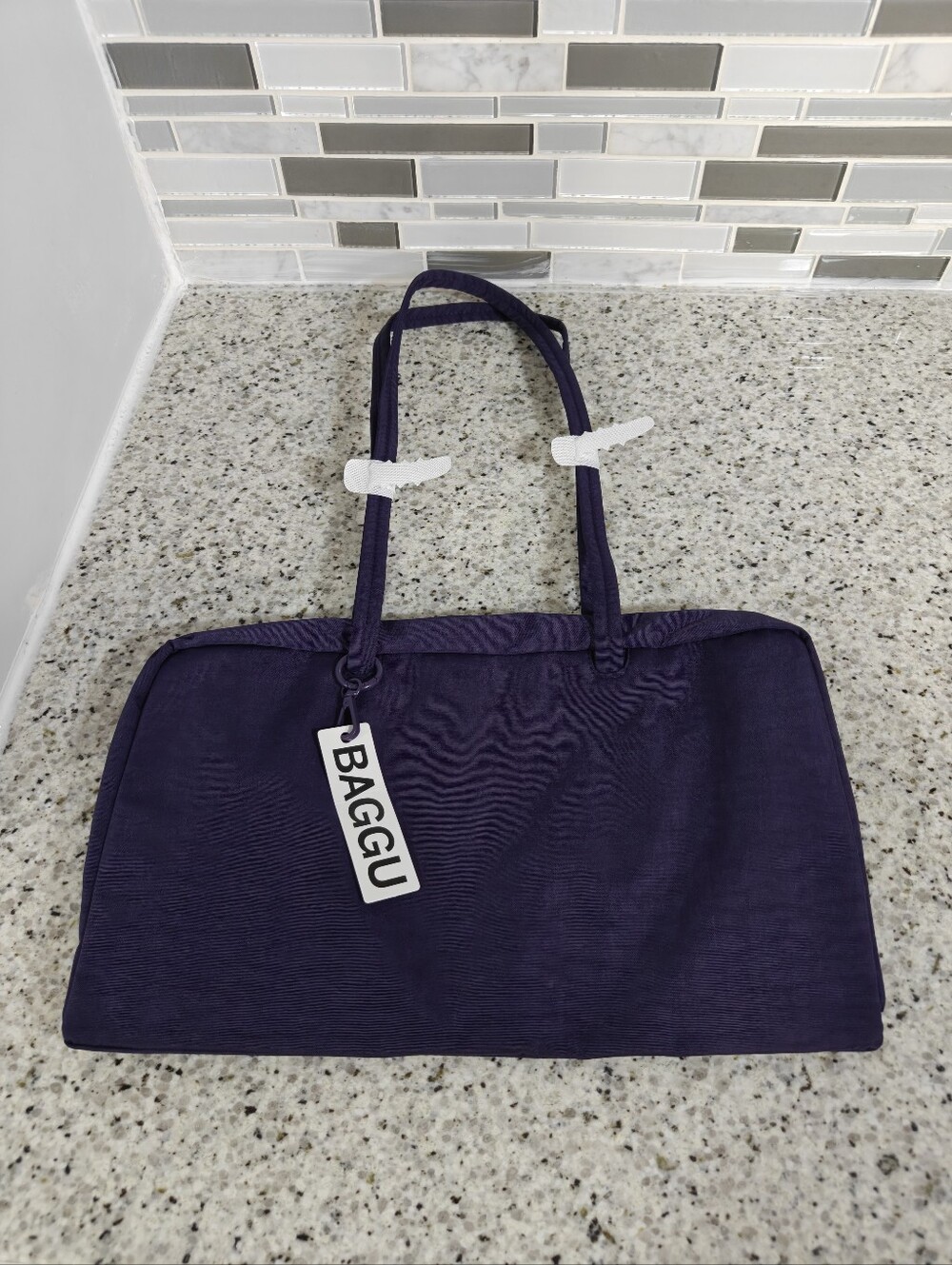 Baggu Medium Nylon Bowler Bag (fig purple)